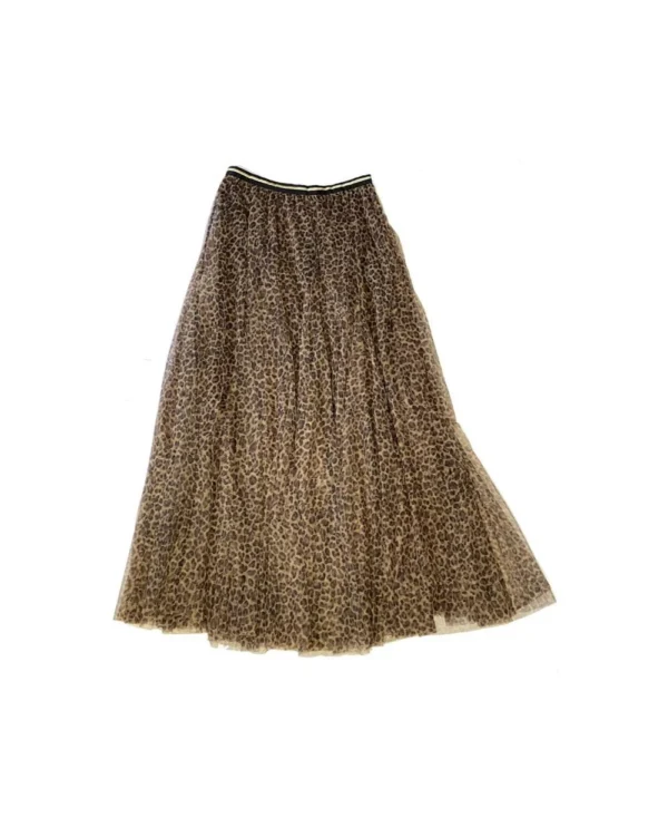 Tulle Layer Skirt in Leopard Print - Image 2