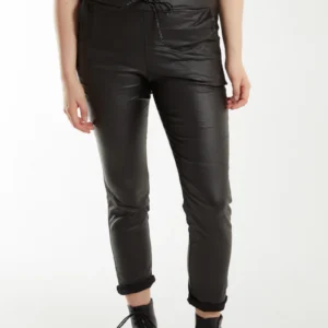 Magic Stretch PU Coated Crushed Trousers