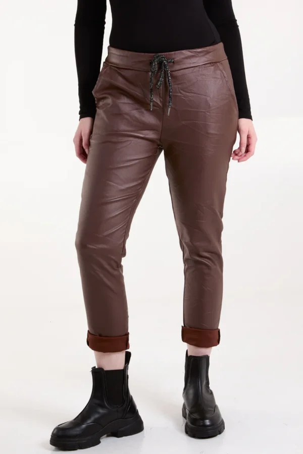 Magic Stretch PU Coated Crushed Trousers - Image 3