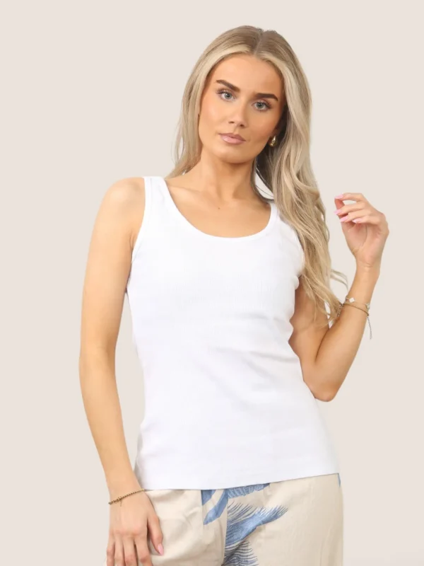 Cotton Ribbed Vest - Image 2