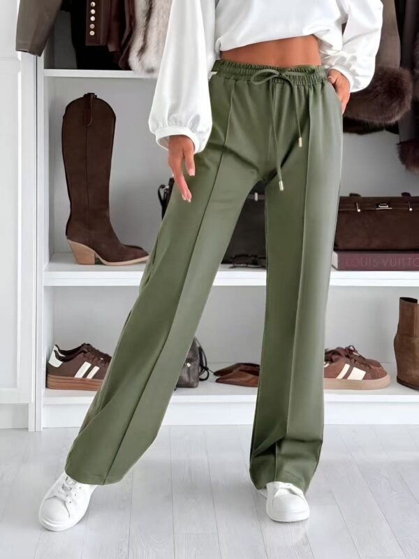 Elegant wide leg trousers with pockets - Image 4