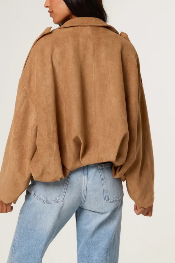 Suedette Puffball Jacket - Image 2