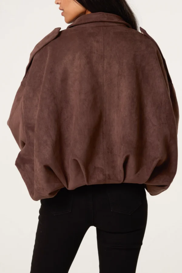 Suedette Puffball Jacket - Image 4