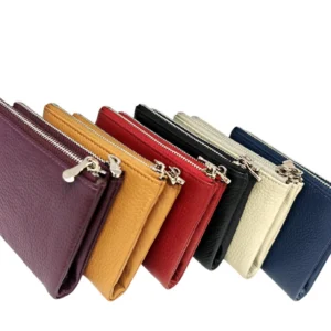 Double Zipper Purse Wallet with Gift Box