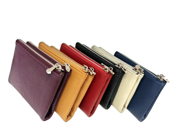 Double Zipper Purse Wallet with Gift Box