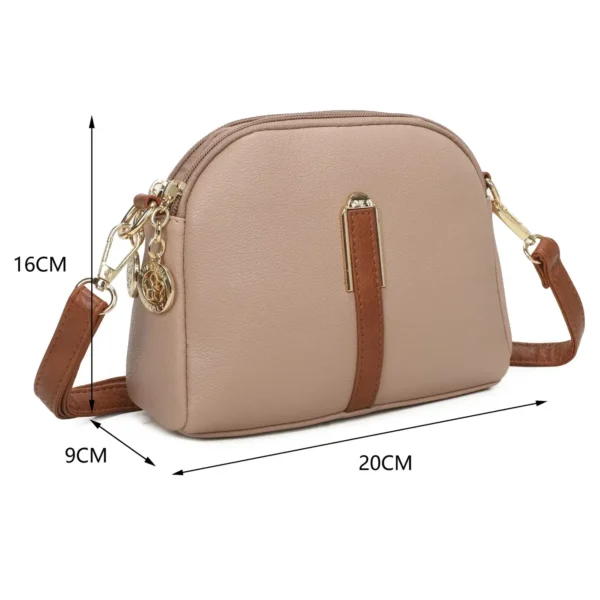 Small Two-Zippers Shoulder Bag - Image 4