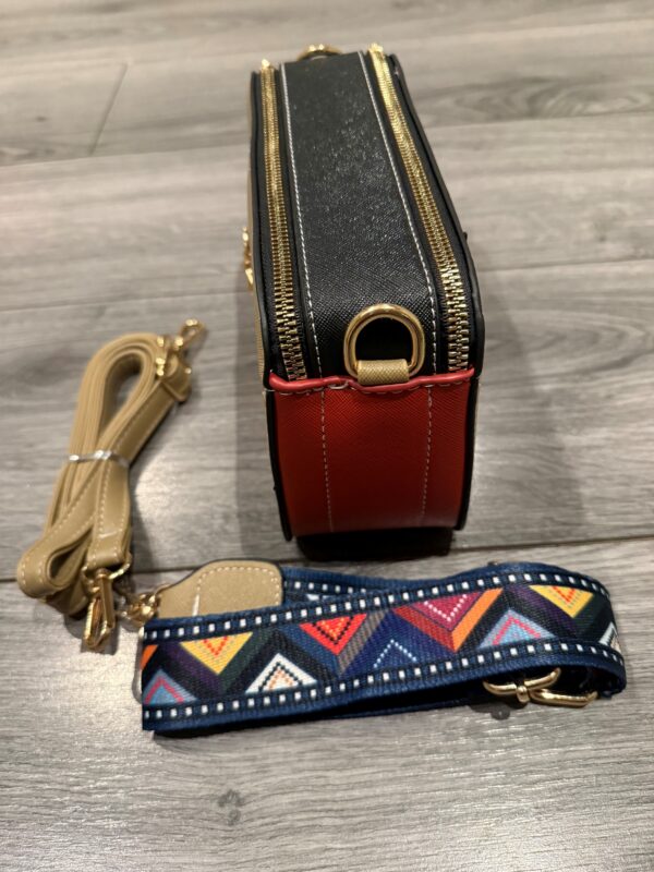 Double Zipper Multi Colour Bee Camera Bag - Image 4