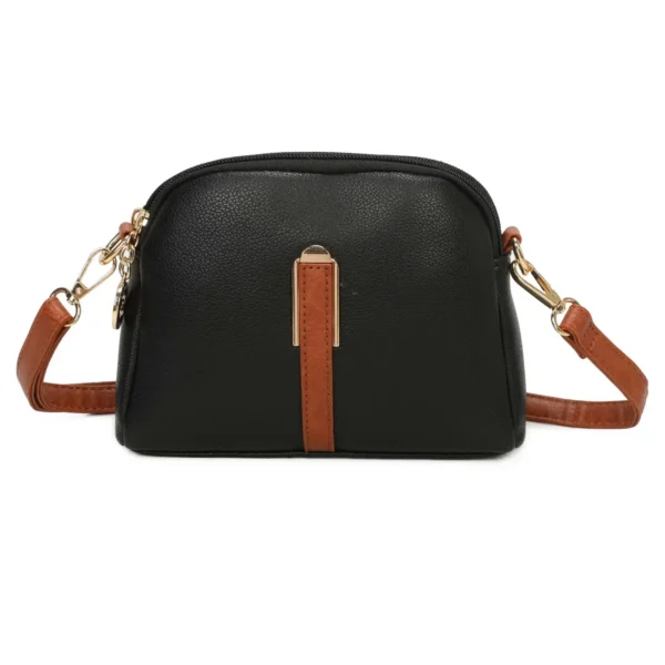 Small Two-Zippers Shoulder Bag