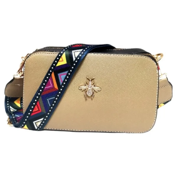 Double Zipper Multi Colour Bee Camera Bag