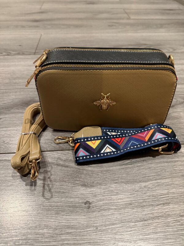 Double Zipper Multi Colour Bee Camera Bag - Image 2